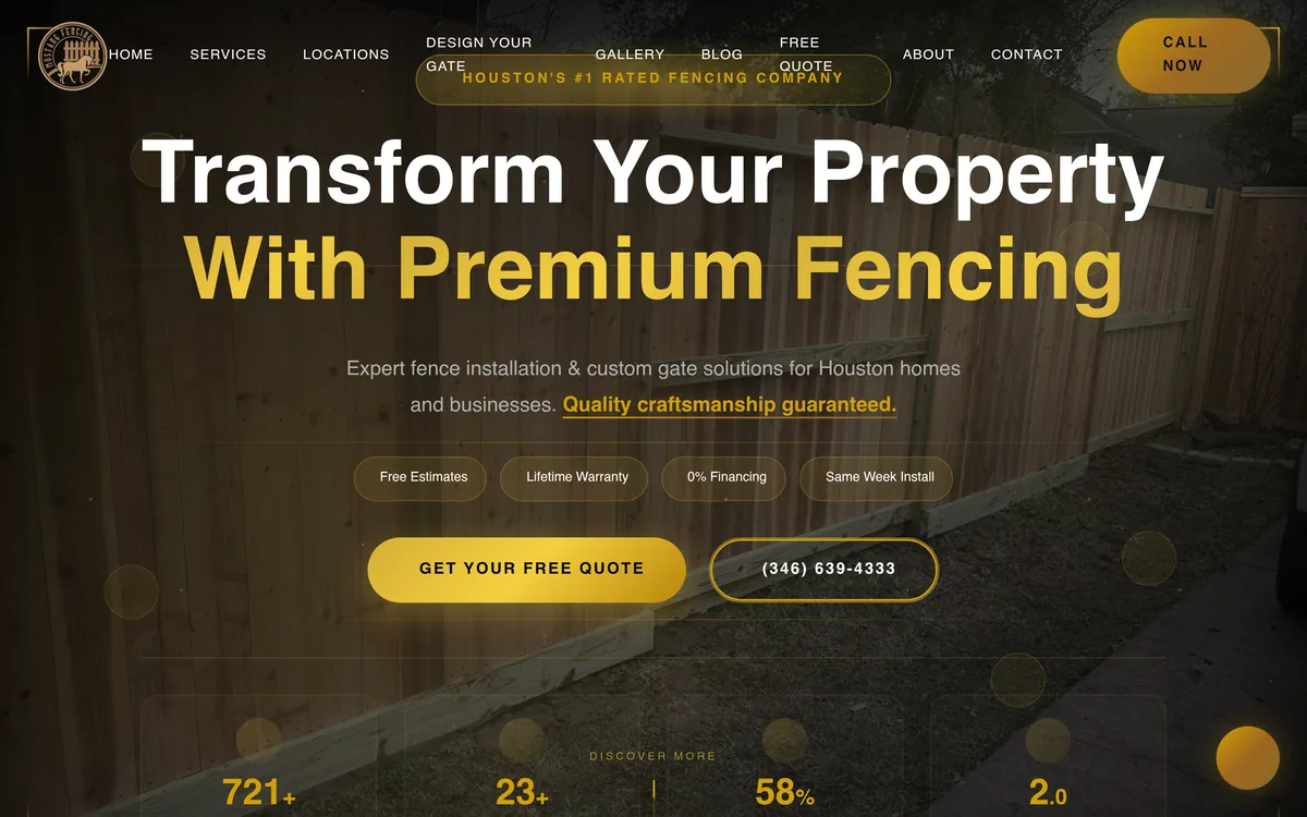 Mustang Fencing & Gates website